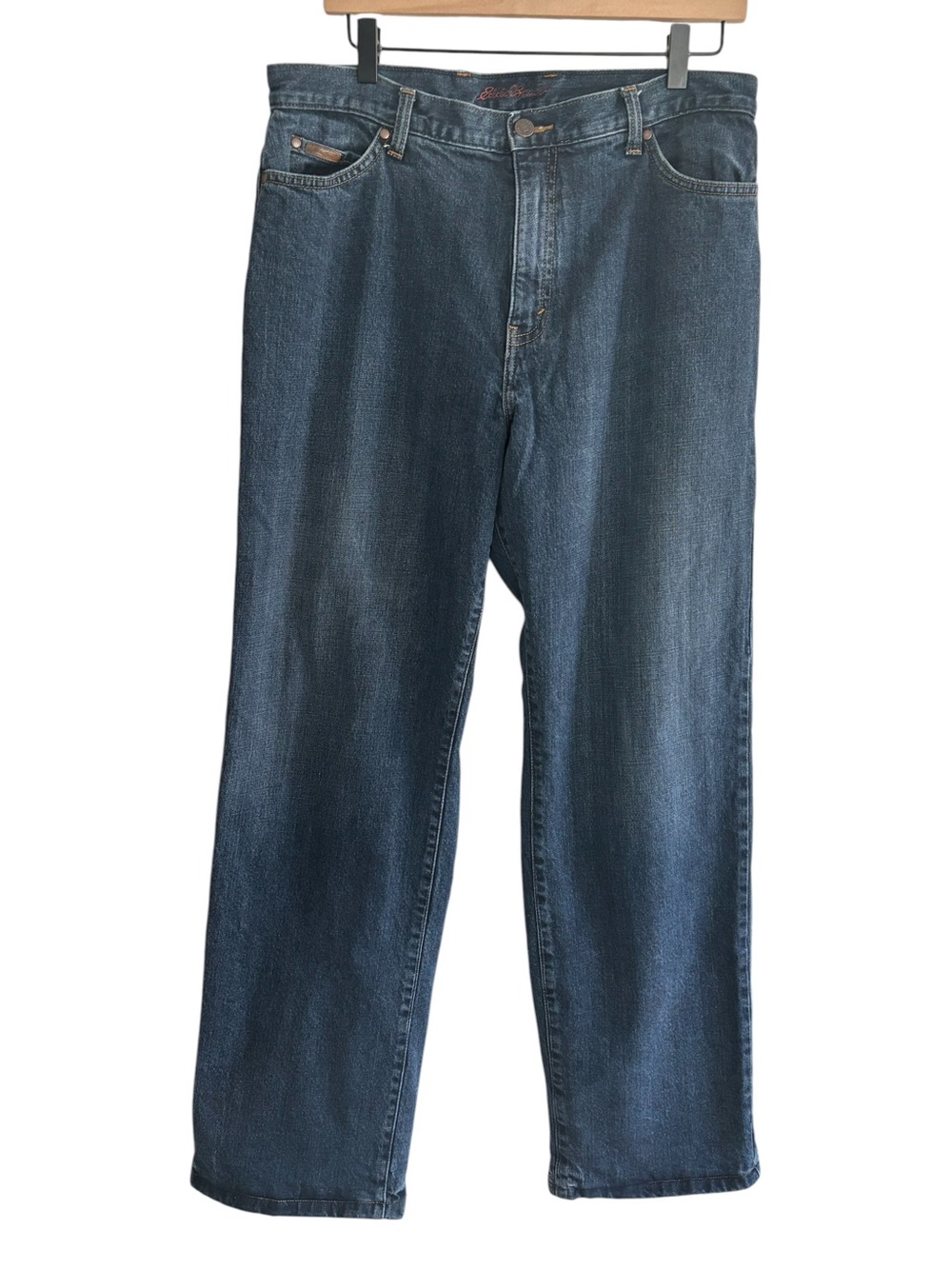 Eddie Bauer Fleece Lined Natural Fit Jeans 14 Dark Wash Straight Leg Outdoor